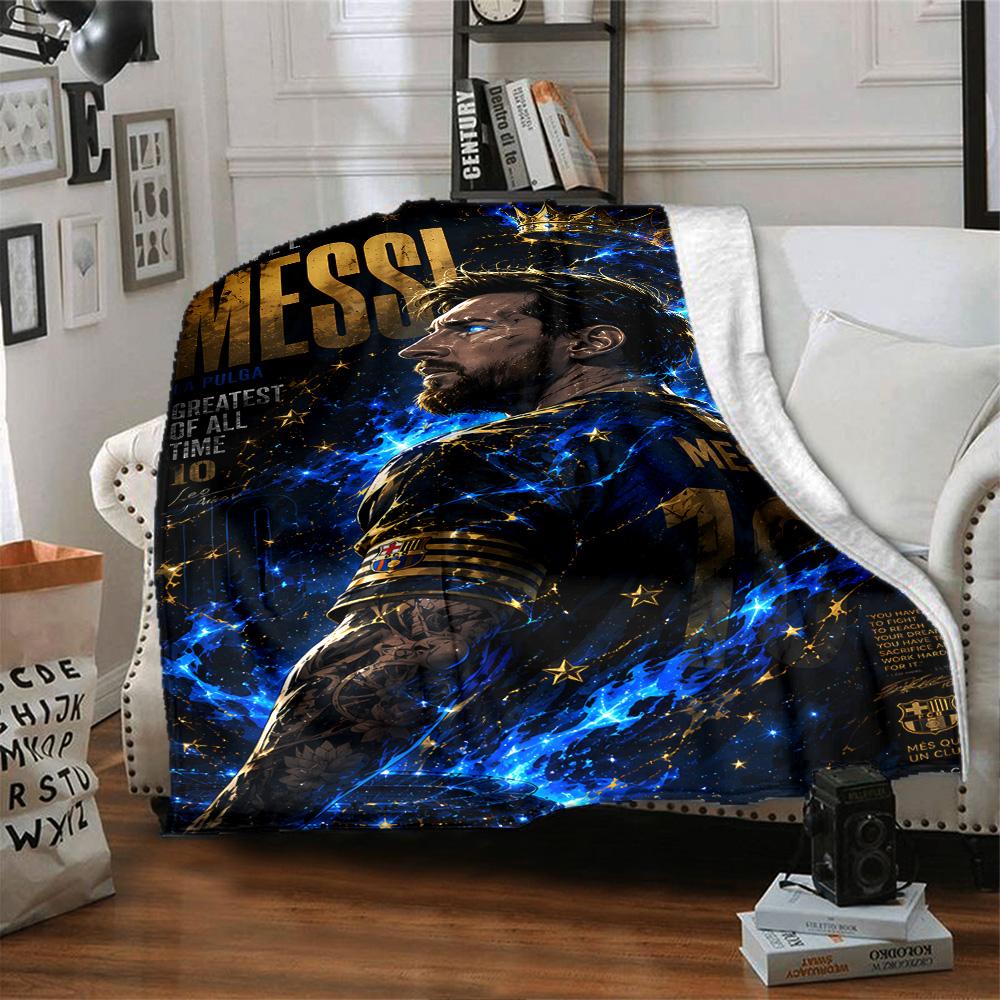 Lionel Messi Soccer Legend Blanket Soft & Cozy Great for Chair Seaside Sofa for All Seasons Warmthful Decor Best Holiday Gift for Friends Family