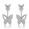 New Rear Hanging Butterfly Earrings Temperament Earrings for Women High-end Jewelry Gifts