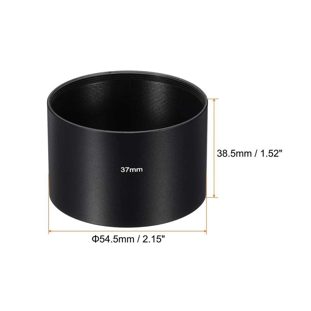 Бленда объектива PATIKIL 37 мм для объектива камеры с длинным фокусом, матовая внутренняя бленда, черная с салфеткой для протирки, антибликовая