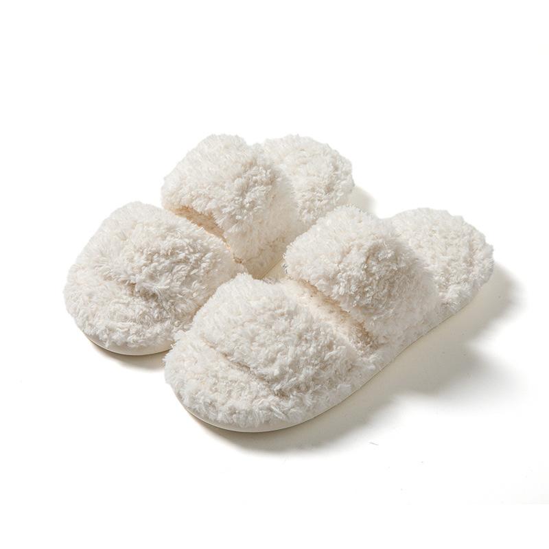 Простые универсальные домашние тапочки из овечьей шерсти и хлопка, женская обувь для зимнего тепла, женские домашние домашние тапочки из хлопка