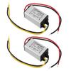 2pcs   to   voltage converter, 24V to 12V step-down power regulator for vehicles, boats, solar systems, IP68 sling, operating temperature -40-+80