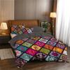 Motor Pull Pattern Grid 3D Printed Duvet Cover Set Bohemian Style Bedding Set Soft Comfortable Polyester Quilt Cover Pillowcase