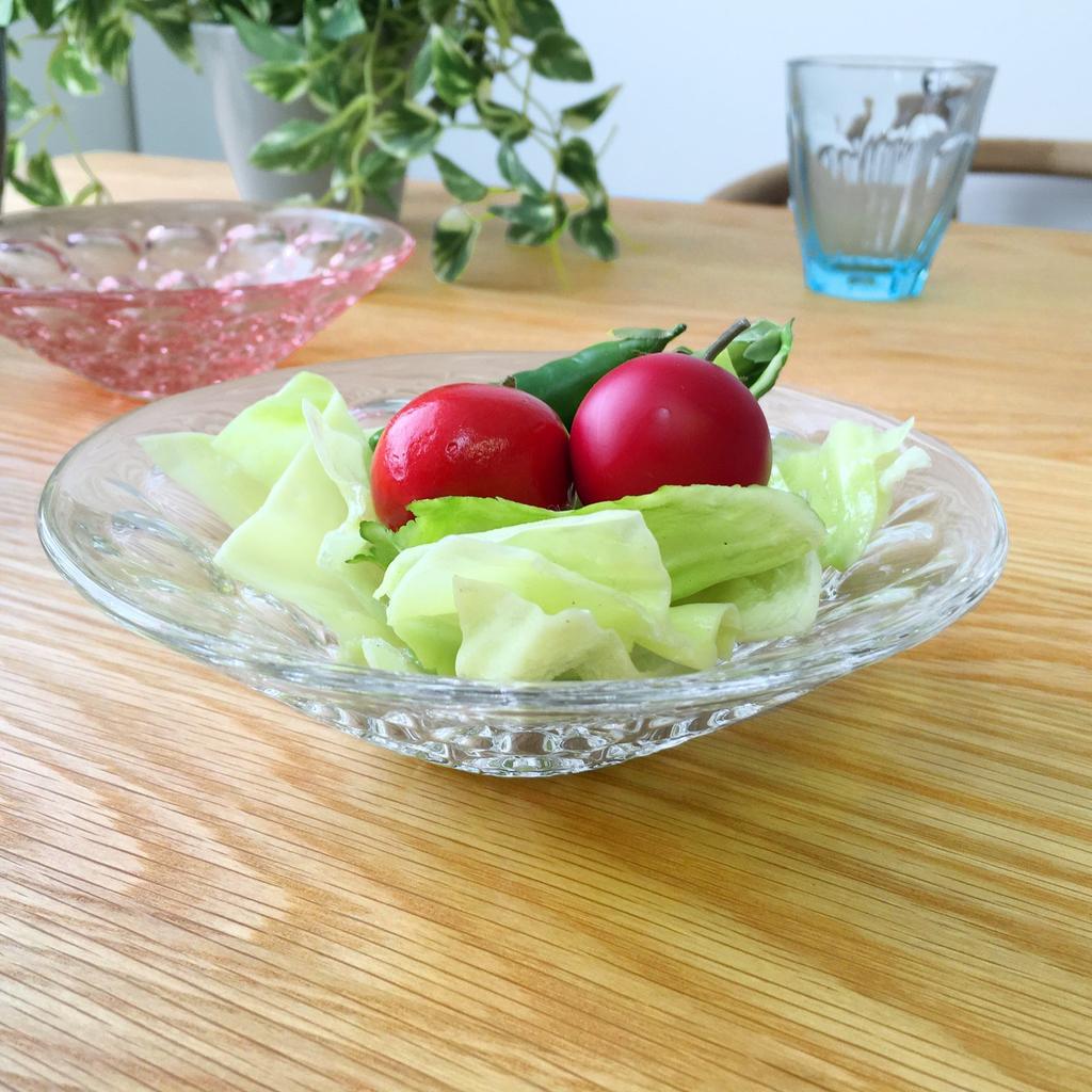 Aderia (ADERIA) Medium Bowls, Clear, Maximum 15cm x 4.5cm High, Suigetsu Dessert Bowls, Set of 3, Made in Japan, F-70382