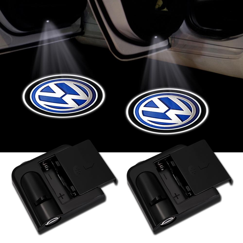 1/2Pcs Car Door Emblem LED Light Welcome Lamp Wireless Laser Projector For VW Passat Polo Tiguan Touran Golf Jetta accessoriesKD4