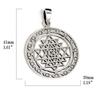 Yantra Indian Hinduism Amulet Divine Geometry Pen Top Pendant Silver