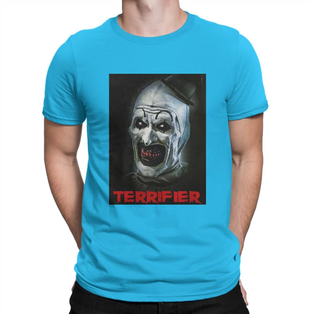 Новинка Футболка Terrifier Medium Horror для мужчин с круглым вырезом из чистого хлопка, страшные футболки с коротким рукавом, уникальная одежда