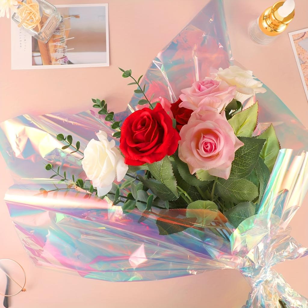 10pcs Colorful Cellophane Rolls Colorful Wrapping Paper Cellophane Wrapping For Gift Baskets