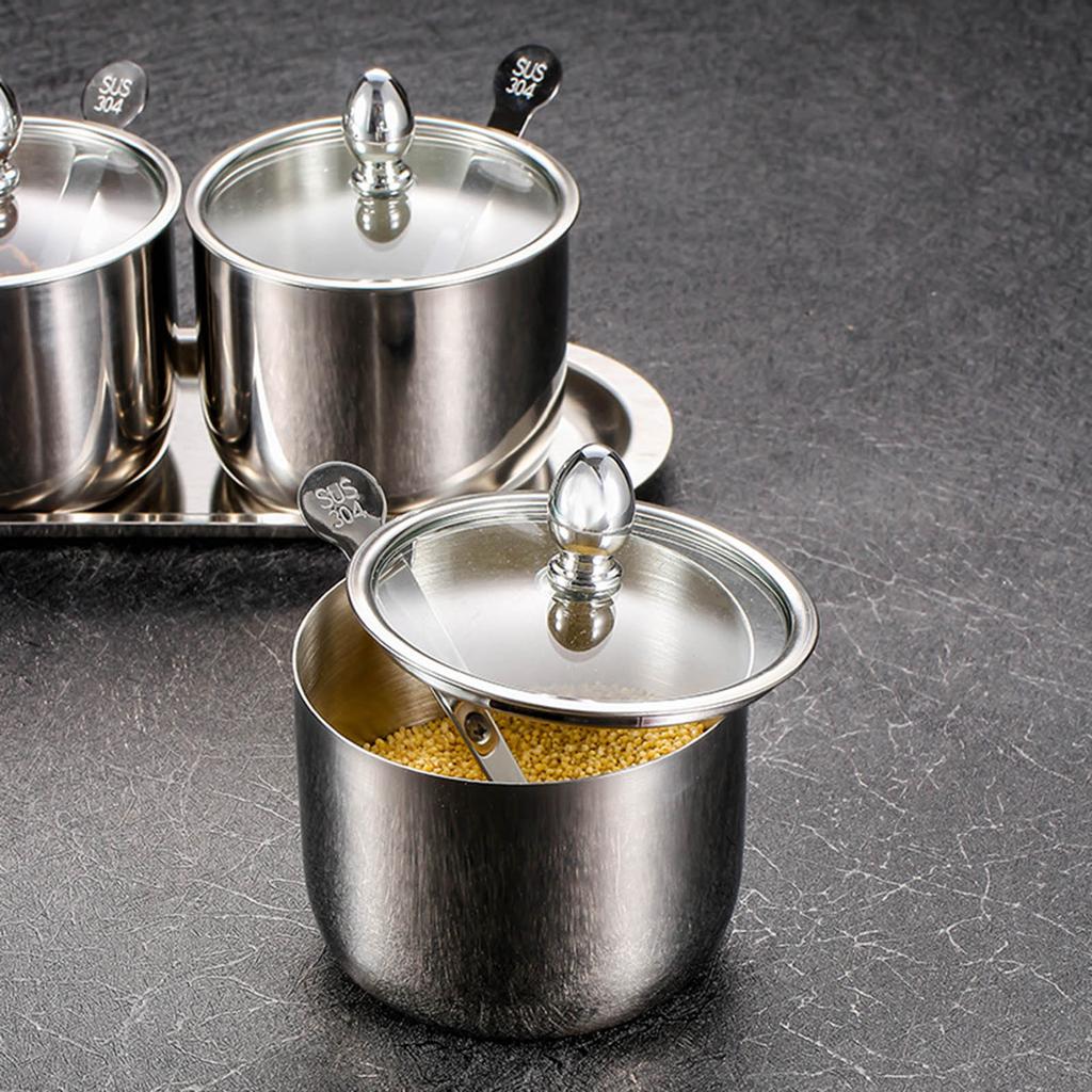 Модный держатель для специй из нержавеющей стали 304, канистра для специй, кухонная банка для специй, подходящая для профессиональных кулинарных нужд