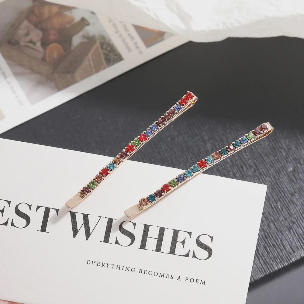 Шикарная заколка для волос Diamond Row: Элегантная и модная высококачественная челка на весенней заколке для волос