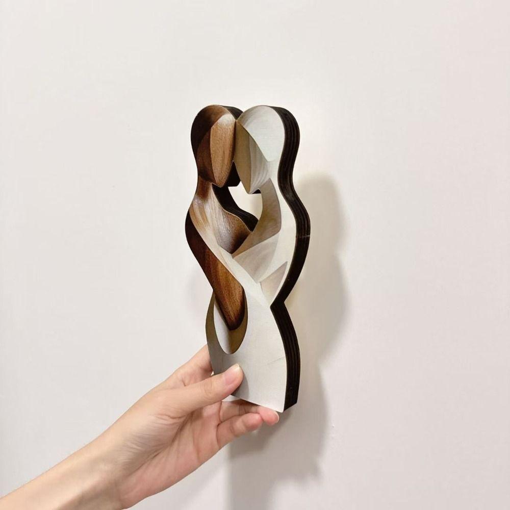 Новая 2D Плоская Статуэтка Объятия Искусственное Дерево Статуэтка Пары Современная Элегантная Декоративная Статуэтка Настольная