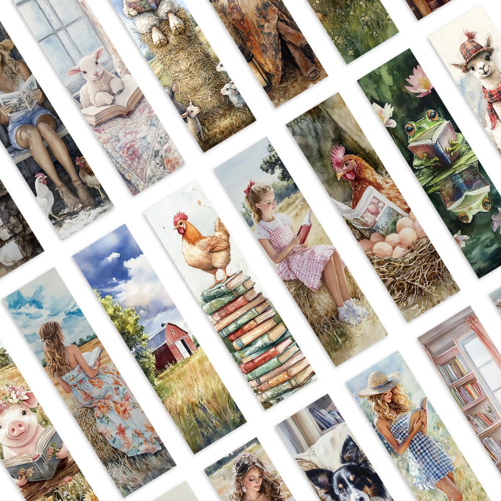 32 шт., закладки в сельском и пасторальном стиле, теплая и исцеляющая серия, идеально подходят для учителей, читателей и книголюбов, подарок на день рождения