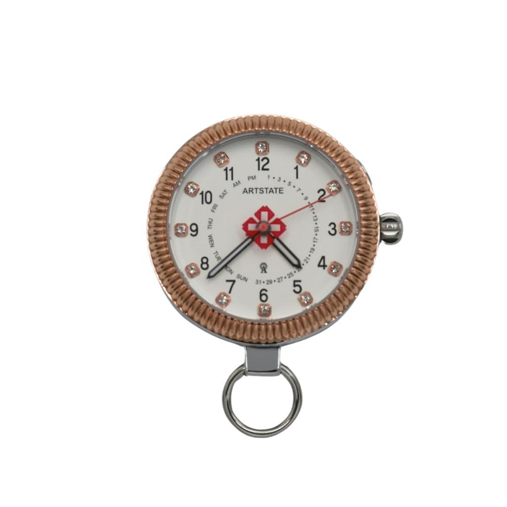 Nurse Watch Pocket Watch Keychain Clock Waterproof Nurse Unisex Radio Controlled Watch [Artstate AS3259B]