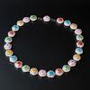 Luxury Multicolor Zircon Necklace Earring Bracelet Set for Women Elegant Geometric Design Crystal Jewelry Party Wedding gift