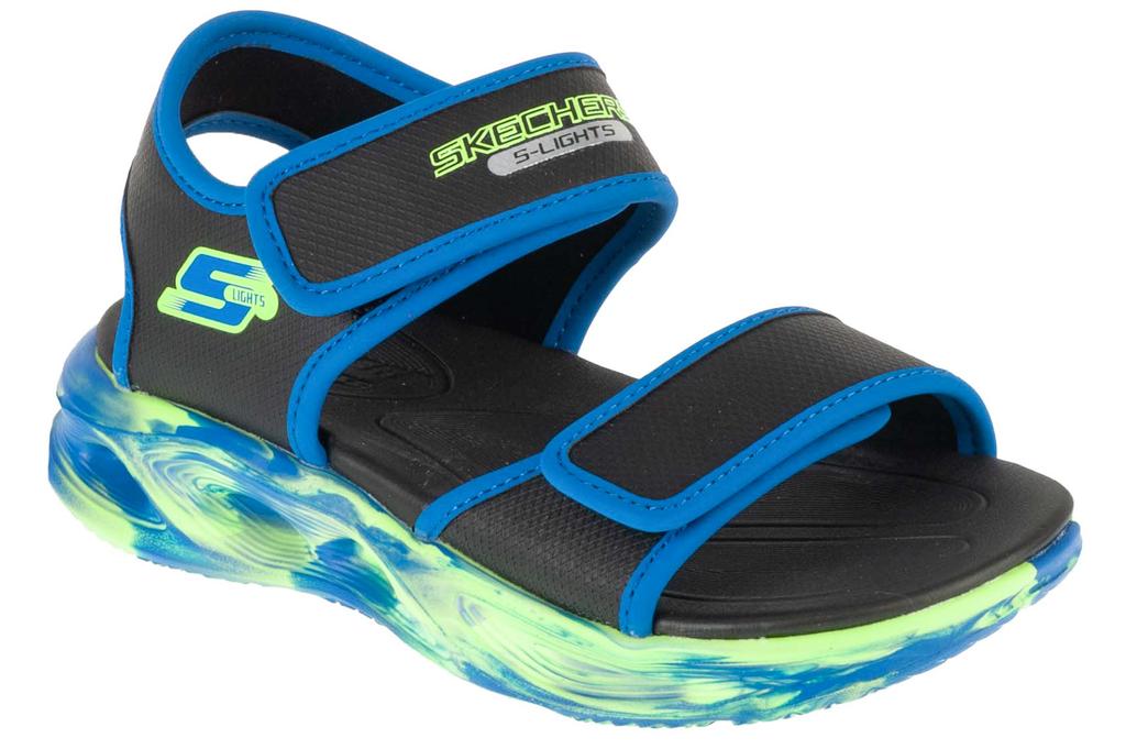 Skechers S-Lights: Sola Glow Sandal - Fusion Brights, for Boy Black Sandals