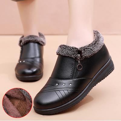Водонепроницаемые зимние ботинки женские повседневные легкие теплые зимние мягкие кожаные туфли для пожилых людей новые женские короткие ботинки