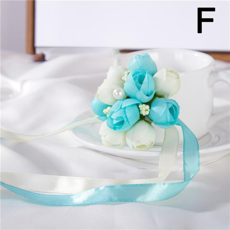 Корейский искусственный цветок на запястье, рука невесты, подружки невесты, цветок, сестра, группа, танец, цветочные браслеты на руку, свадебные принадлежности