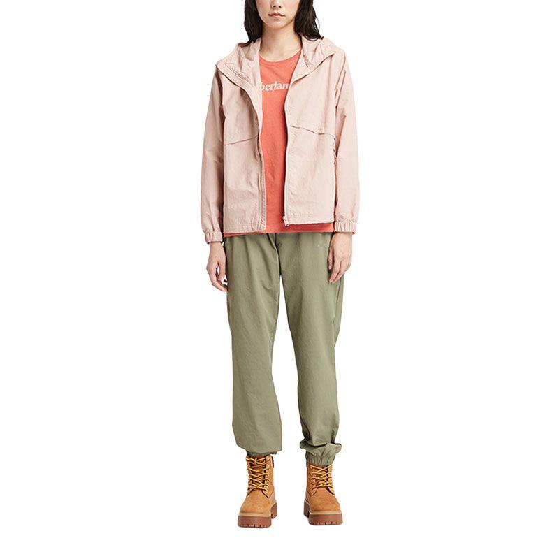 Timberland Однотонная солнцезащитная куртка с капюшоном и застежкой-молнией, устойчивая к ультрафиолетовому излучению, женские куртки светло-розового цвета A5PHP-662
