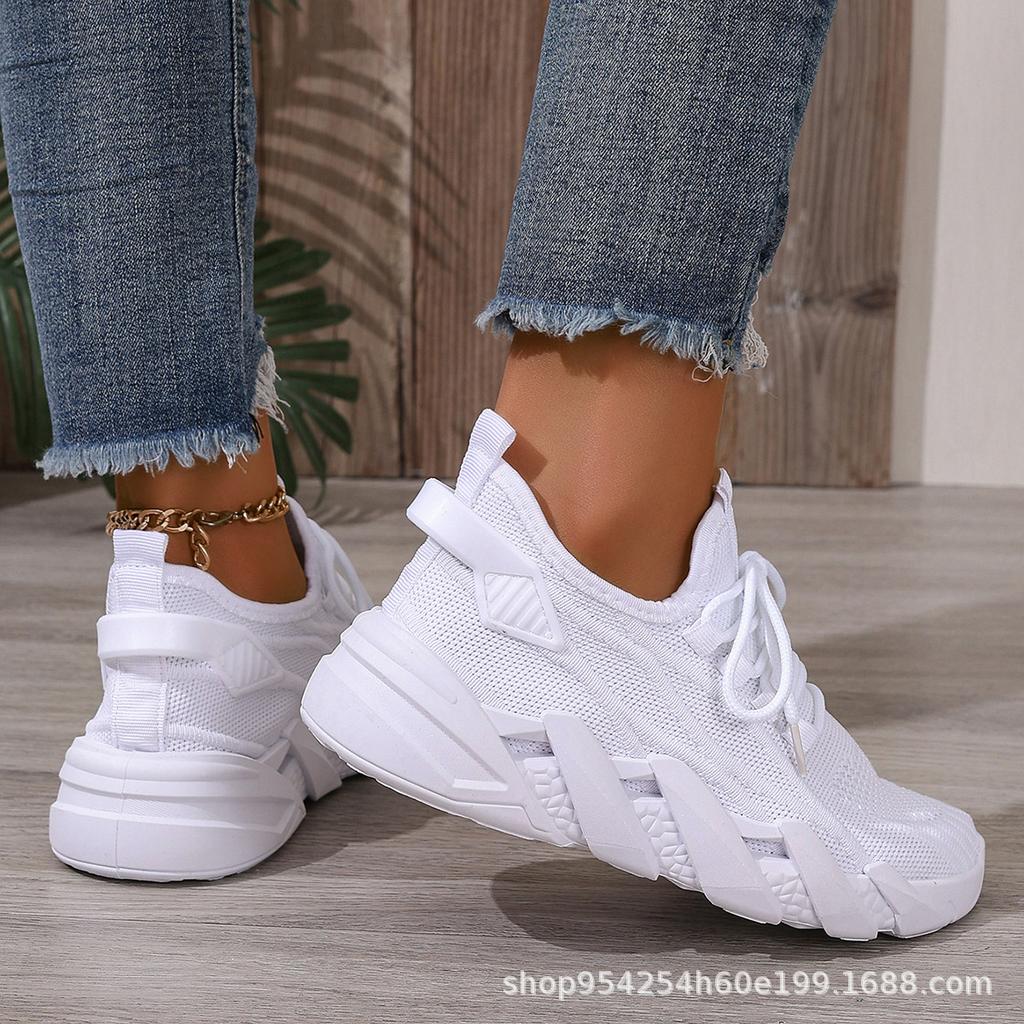 Кроссовки для бега, женская повседневная спортивная обувь с мягкой подошвой, дышащие одинарные туфли, сетчатые туфли Fly Woven Mesh, спортивная обувь