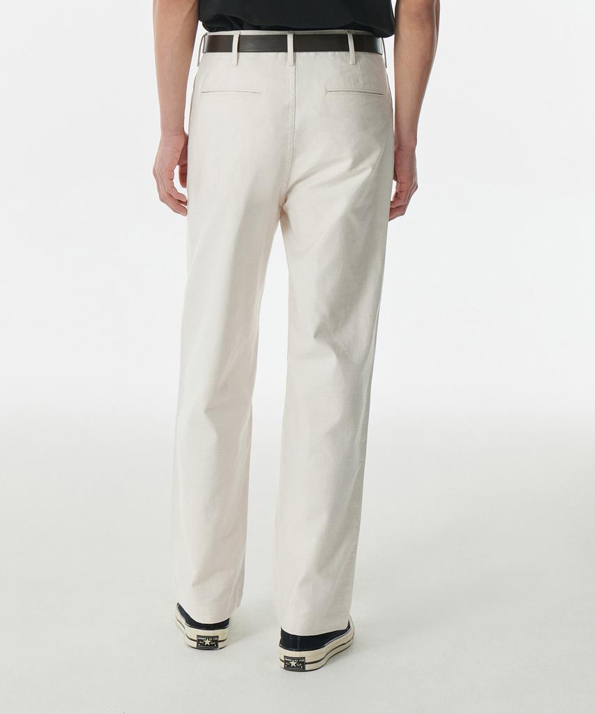 MUSINSA STANDARD Back Satin Tapered Officer Pants [Cream]
