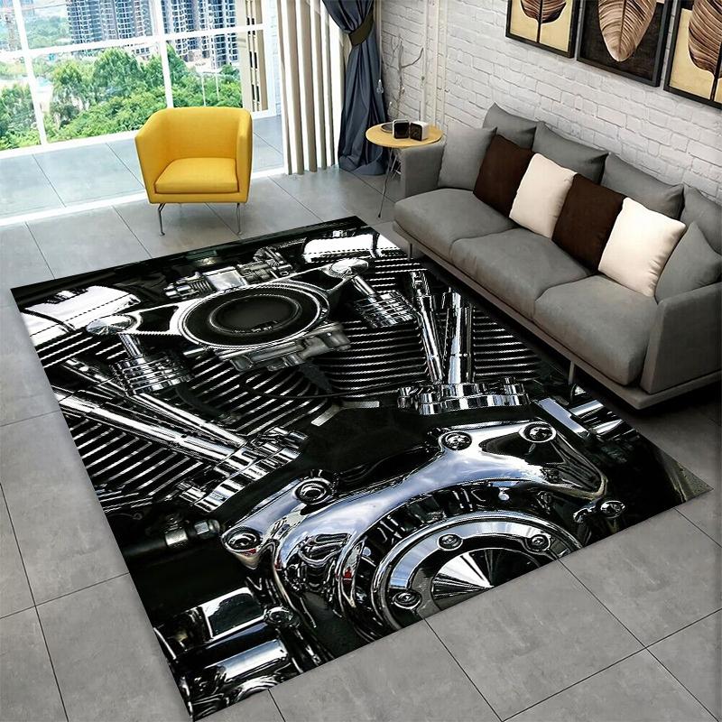 Ретро H-Harleys Racing Moto Нескользящий ковер для гостиной, спальни, игровой комнаты, мягкий коврик для пола, домашний декор, ковер для детской комнаты