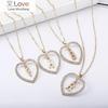 Fashion Tiny Heart Dainty Initial Rhinestones Letter A-Z Name Choker Necklace For Women Pendant Jewelry Accessories Gift