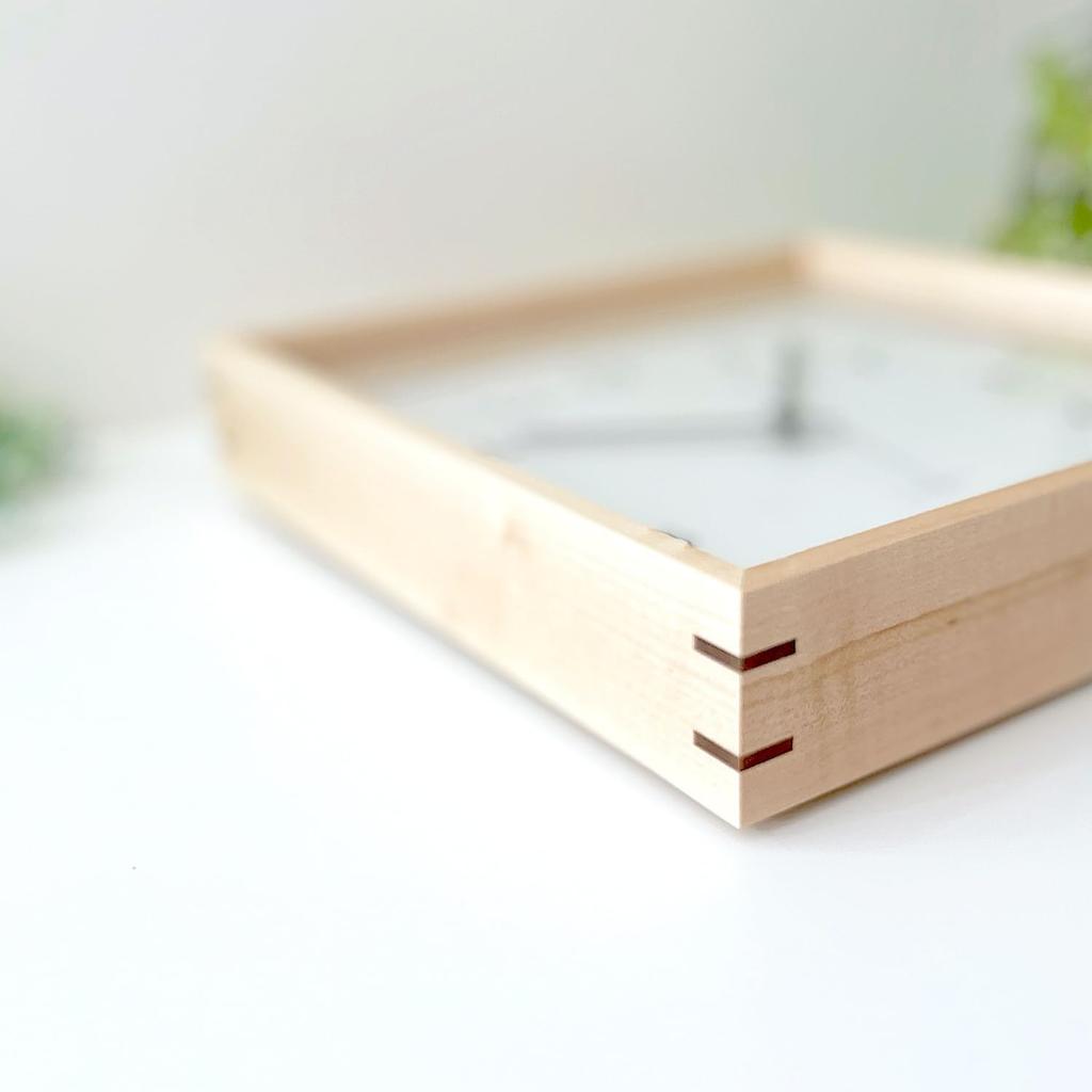 KATOMOKU квадратные часы Кленовые настенные часы с непрерывной секундной стрелкой радио H. км-37HM рука, прибл.. 25,7 см (Часы СКП)