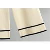 Spring and Autumn Women's Knitted Wide Leg Pants Short Small Fragrance Fashion Casual Pant Suit