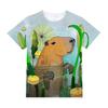 Children's Clothing Short Sleeve Cute Capybara Print Kid Summer Clothes Fashion Cartoon Boy Girls Clothes Streetwear O-Neck Tops