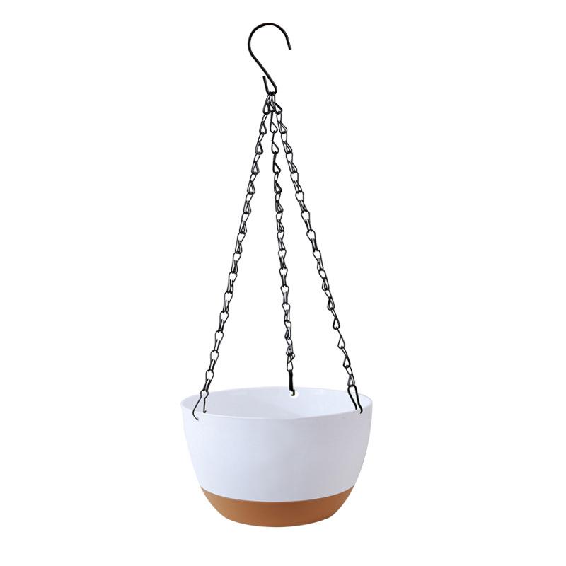 Modern Hanging Flowerpot Plastic Double Chain Hanging Basket Flower Pot