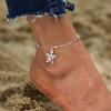 Turtle Shaped Anklets For Women Hollow Animal Beaded Anklet Bracelet On the Leg Foot Jewelry