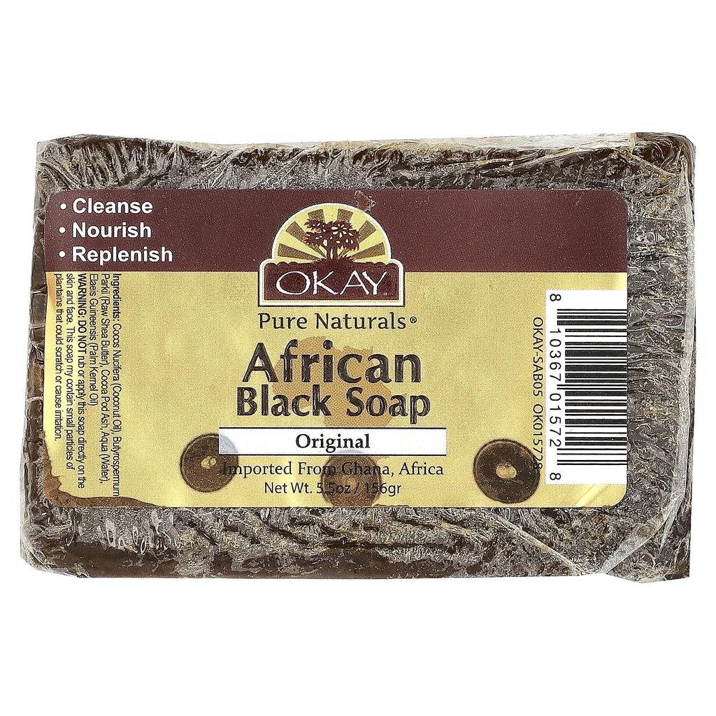 Okay Pure Naturals African Black Bar Soap, 5.5 Oz (156 G)