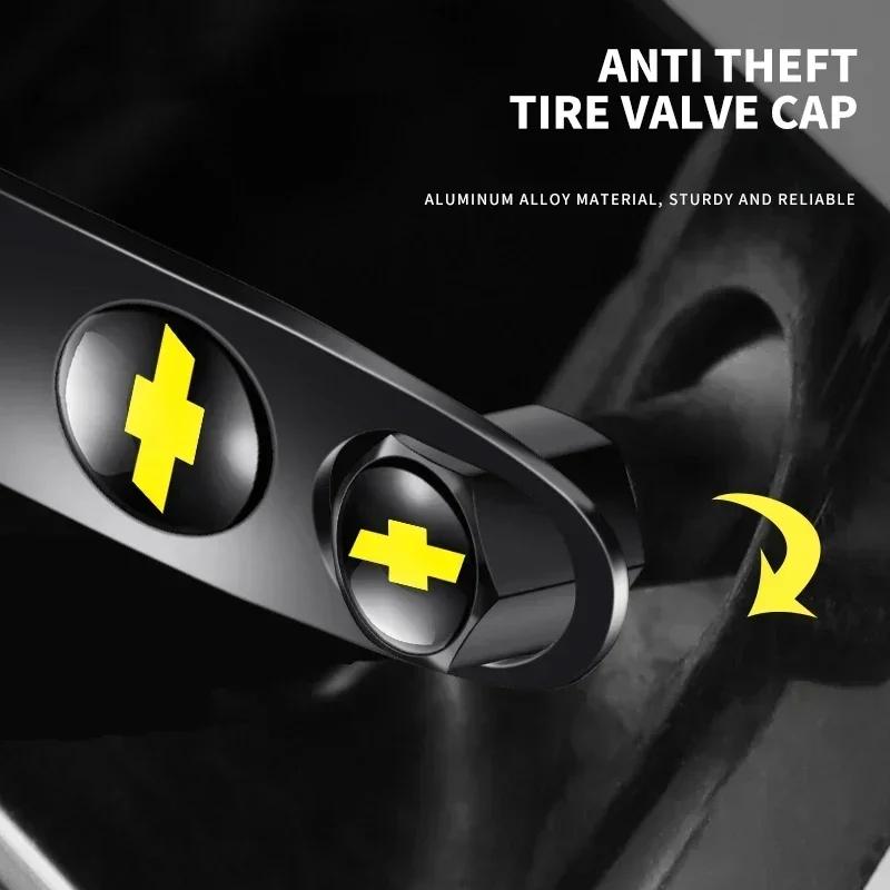 Car Keychain Keyring Tire Valve Cap Car Styling Accessories For Chevrolet Spark Captiva Cruze Malibu Equinox Trax Camaro Blazer