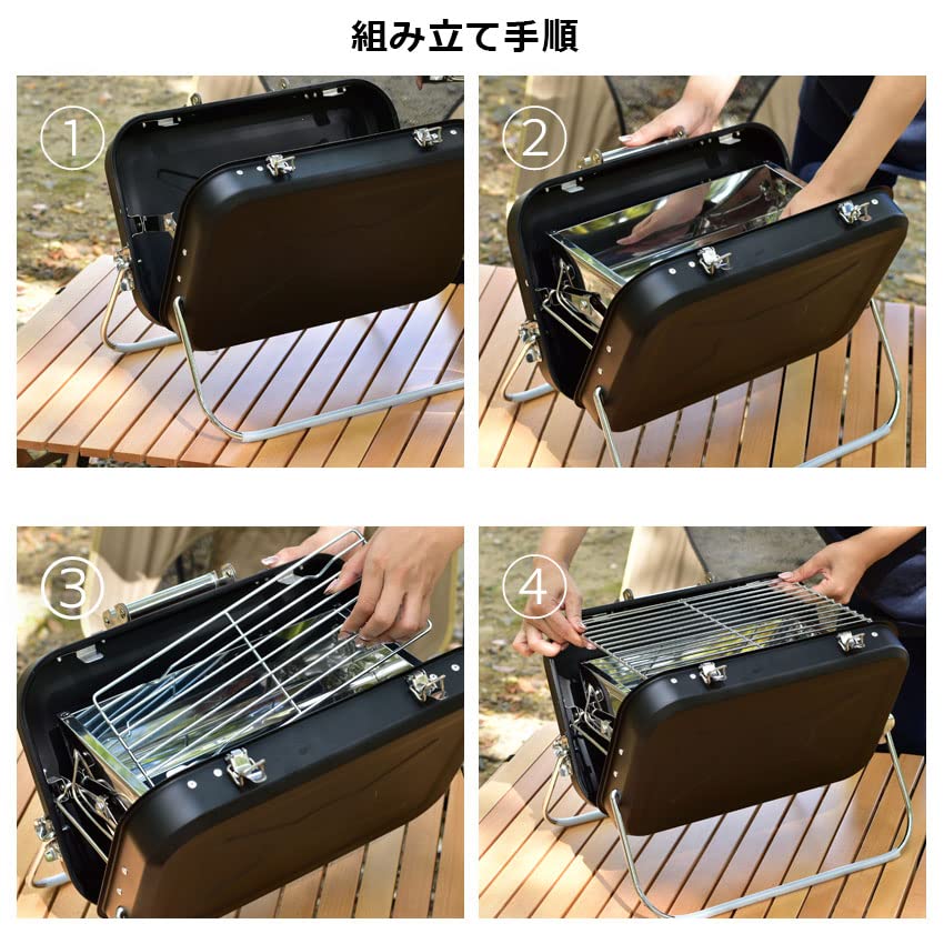 Гриль-барбекю Peace Park, печь-барбекю, настольный гриль, подставка для костра, подставка для костра Solo Camp, чемодан V-образной формы, СРЕДНИЙ