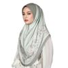 Muslim Hijabs Women Head Wrap Square Scarf Floral Print Turban Cap