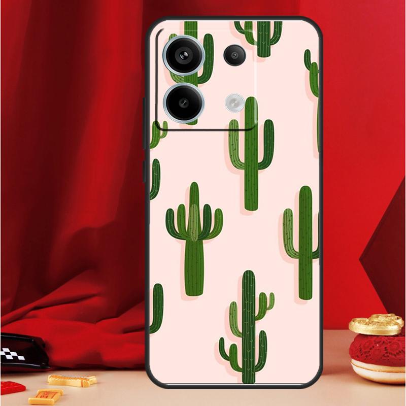 Plant Cactus Case For Xiaomi Redmi Note 9 10 11 12 13 Pro Plus 9S 10S 11S 12S Redmi 12 10C 9C 13C Coque