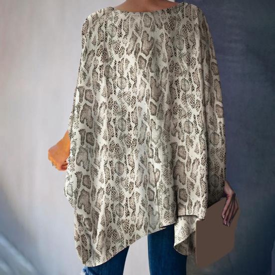 Женская блузка с принтом Tie Dye и рукавом «летучая мышь», осенний пуловер с v-образным вырезом и половиной рукавов, уличная одежда