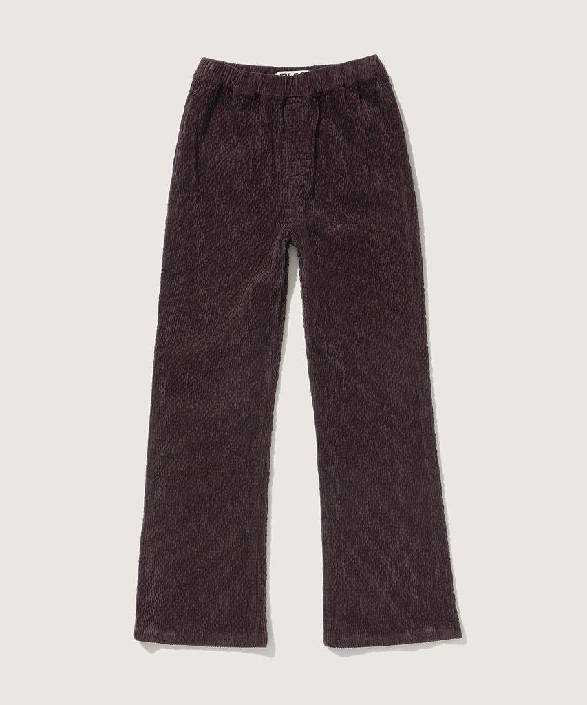 PLAC WOMEN Corduroy Flare Banding Pants M94 Rinse Burgundy