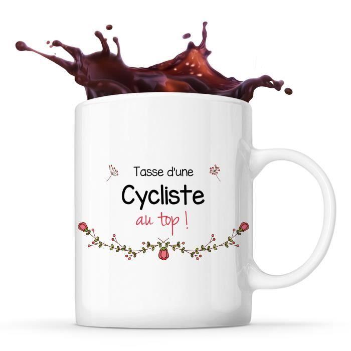 Mug - Idée Cadeau - Cycliste - Céramique - Imprimé - Résistant Lave-vaisselle