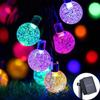 Solar String Lights Outdoor LED Crystal Globe Ball Light with 8 Modes Waterproof Solar Powered Patio Light for Garden Party Wedding Decor