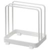 Cutting Board Stand, White, Approx. 12cm W X 9cm D X 12cm H, Plate, Cutting Board Storage, 2496