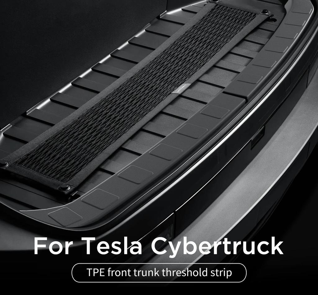 For Tesla Cybertruck 2025 Front Trunk Threshold Strip TPE Bumper Trunk Protection Strip Car Pickup Accessories