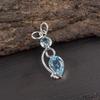 Sky Blue Topaz Gemstone Pendant, Handmade Gorgeous Jewelry, 925 Solid Sterling Silver Jewelry, Bohemian Pendant For Wedding Gift