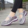 Женская обувь, Легко сочетается, Плетеная из нитей Flyknit, Дышащая, Обувь для мам, Липучка, Сетчатая поверхность, Повседневная обувь, Мягкая подошва, Обувь для ходьбы, Женская