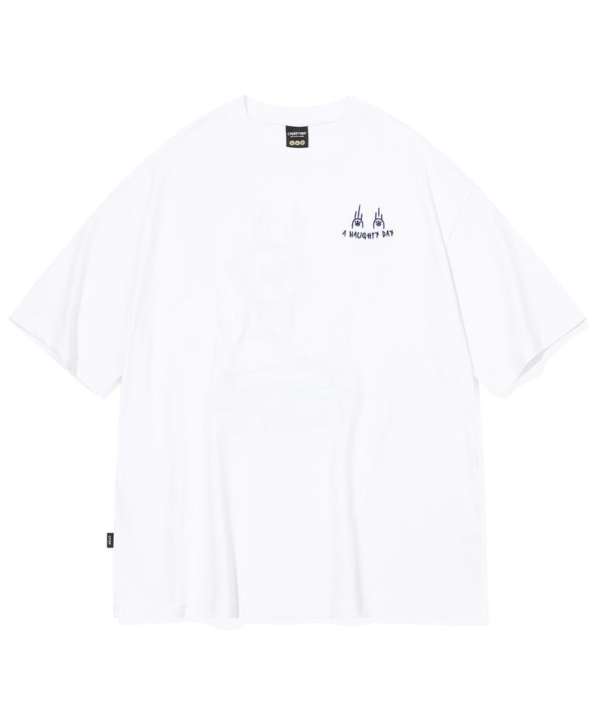 CPGN STUDIO [Cpgn X Kakao Friends] Noti Day Embroidered Short Sleeve T-Shirt White