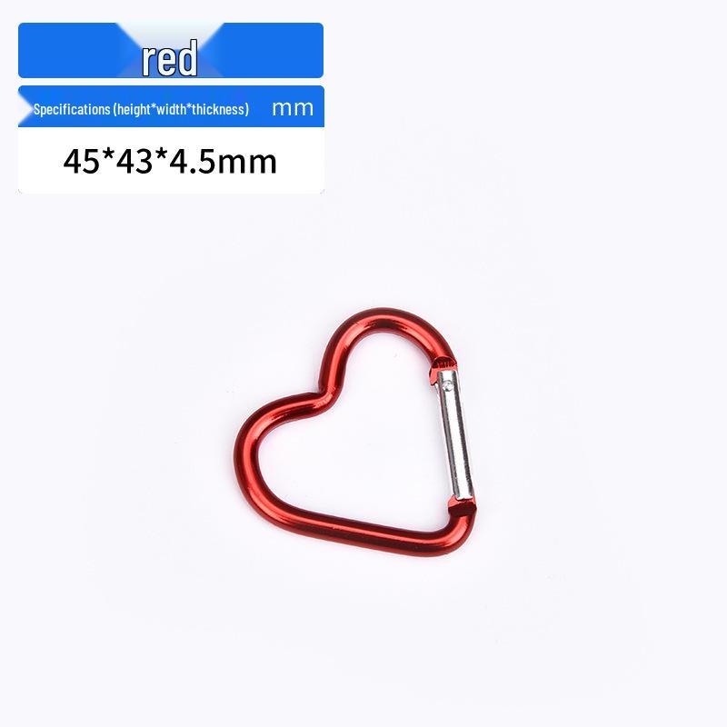 Алюминиевый карабин в форме сердца для рюкзаков и бутылок для воды