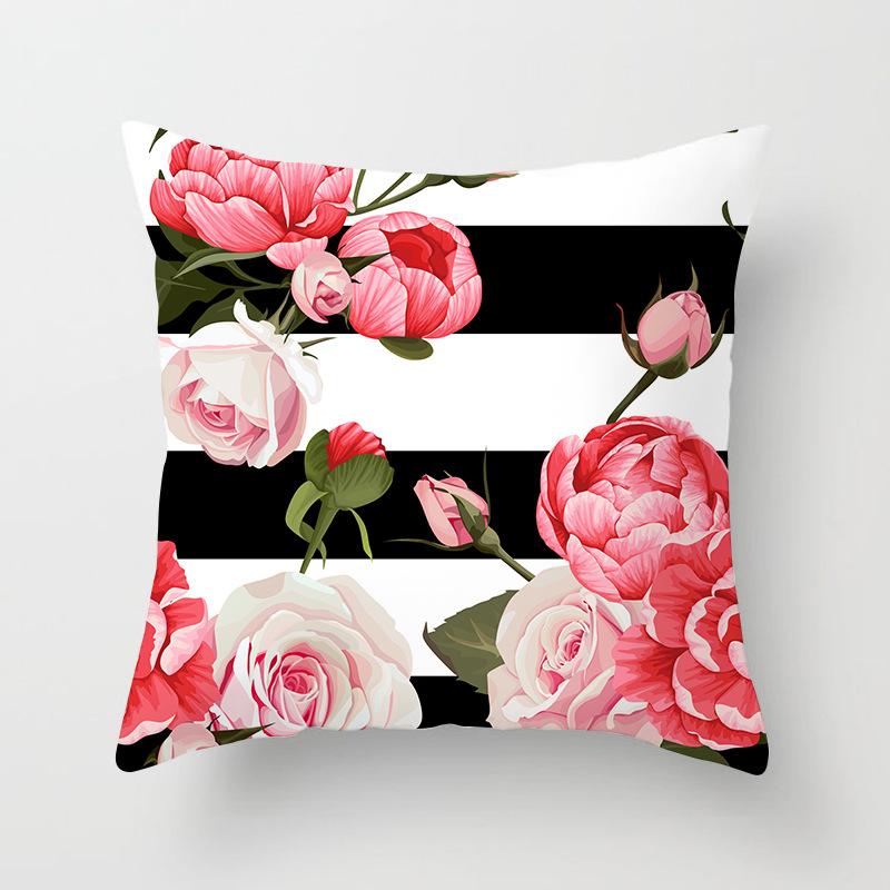 New Rose Flower Pillow Cover Home Sofa Pillow Cushion Cover Side Sleeping Chair Soft Premium Durable Quality Useful