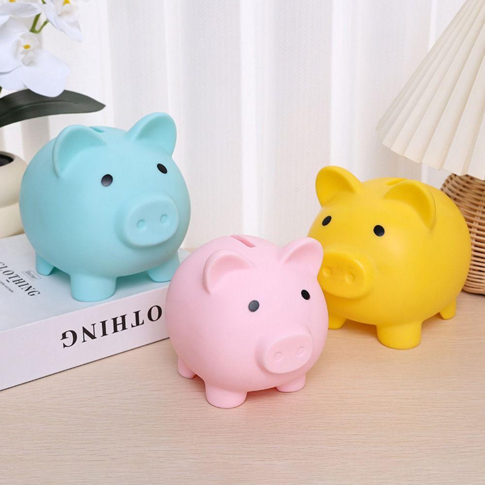 Cartoon Pig Piggy Money Saving Box Enough-capacity Piggy Desktop Ornaments  Home Decor