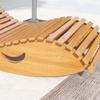 Outdoor Rocking Chair w/ Slatted Seat. Wooden Rocking Chair. 130cm x 60cm x 60cm. Light Brown