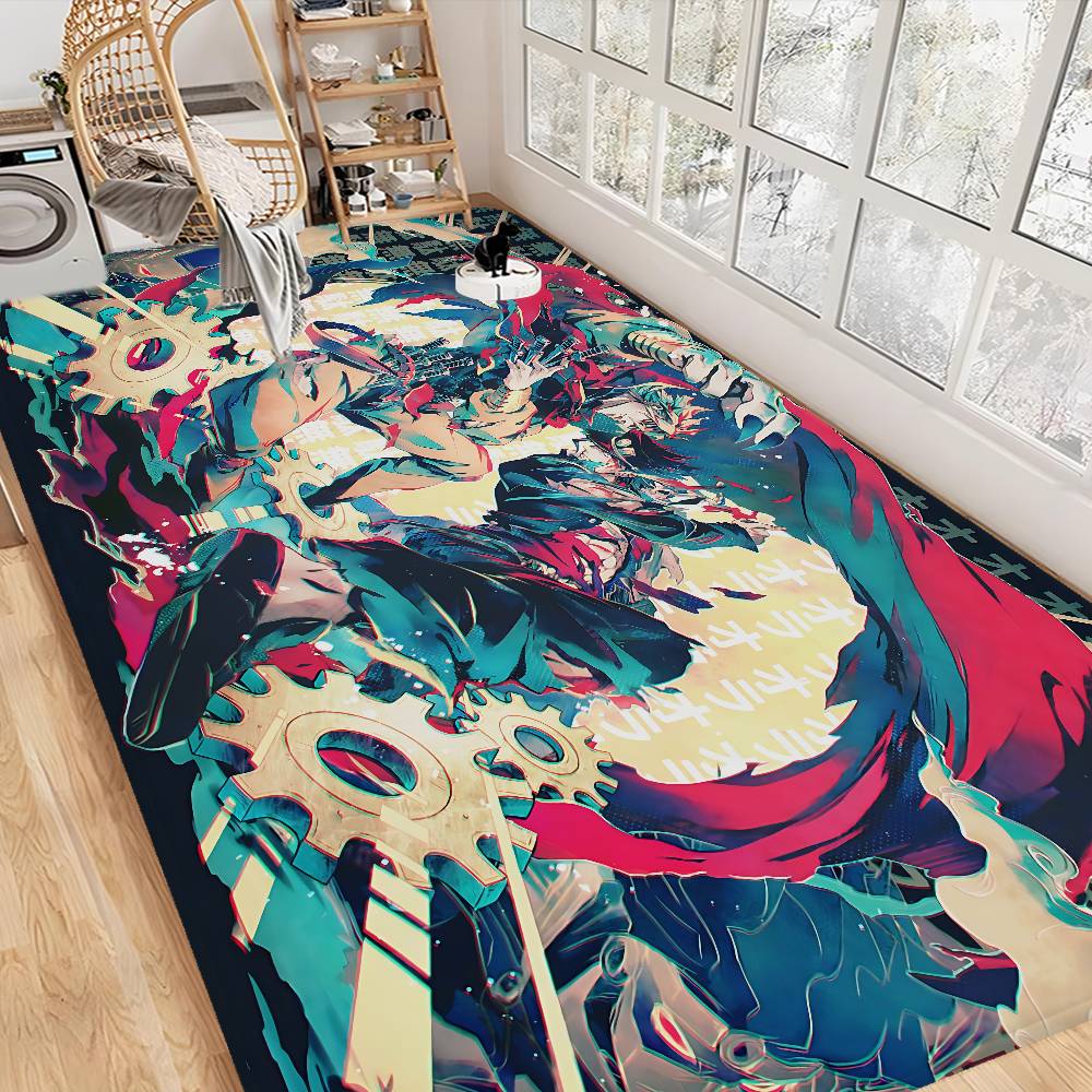 J-JoJo's Bizarre Adventure Bathroom Mat Kids Room Bedroom Decoration Balcony Anti-Slip Doormat Living Room Bedside Area Rugs