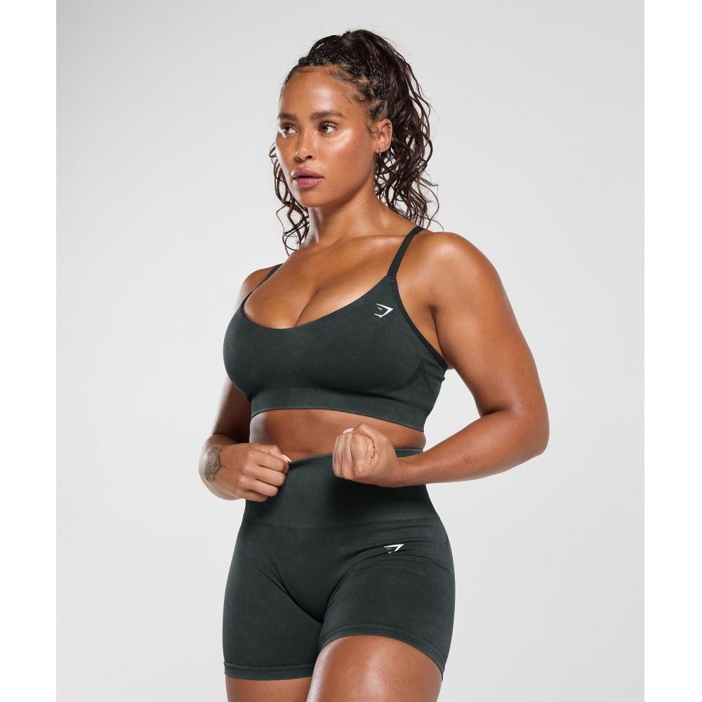 Gymshark Gains бесшовный стираемый спортивный бюстгальтер черный B3b8b Bb2j
